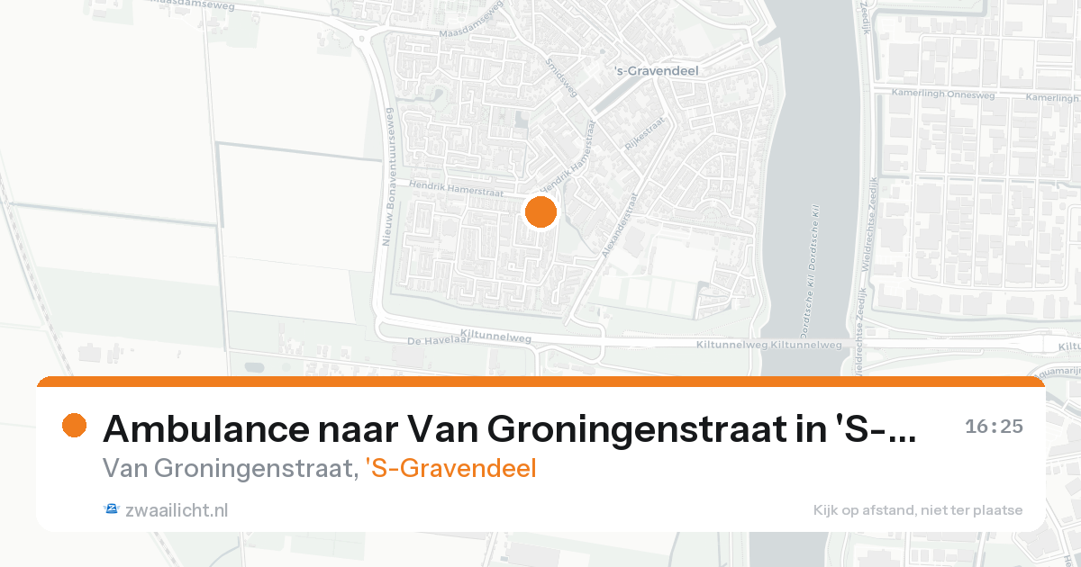 Ambulance naar Van Groningenstraat in 'S-Gravendeel — 30 jan 2026
