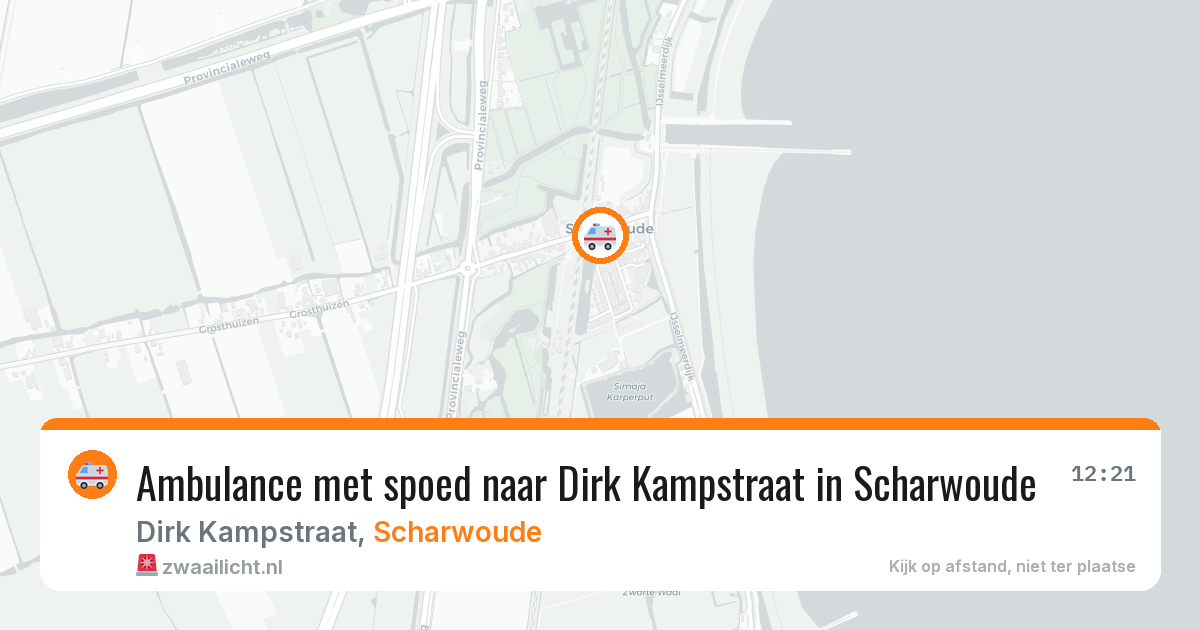 Ambulance met spoed naar Dirk Kampstraat in Scharwoude — 29 mrt 2026