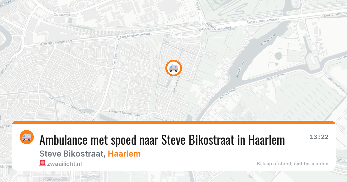 Ambulance met spoed naar Steve Bikostraat in Haarlem — 4 jun 2026