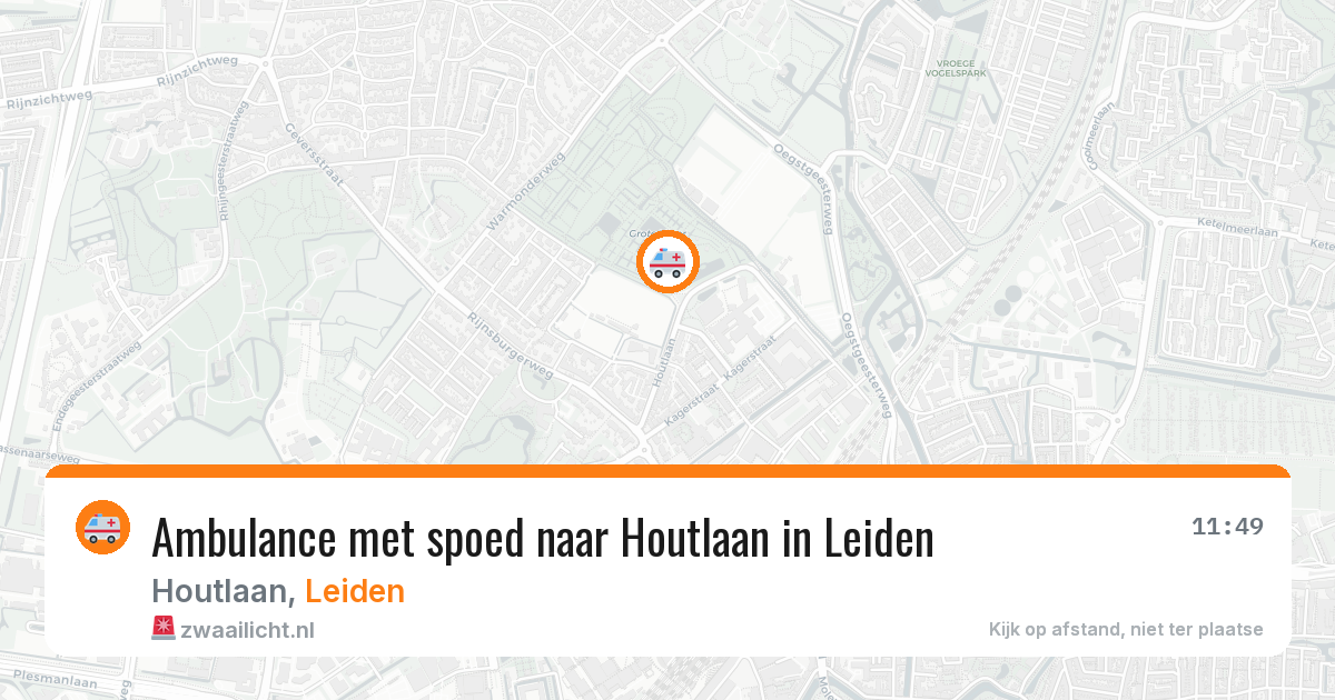 Ambulance met spoed naar Houtlaan in Leiden — 6 mrt 2026