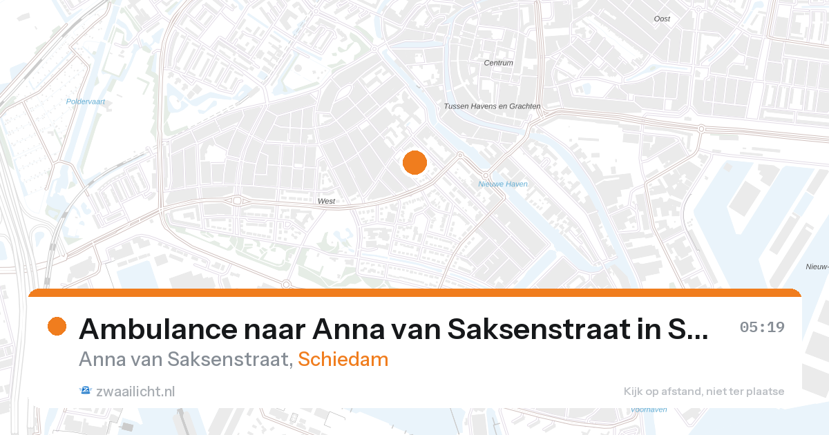 Ambulance naar Anna van Saksenstraat in Schiedam — 28 aug 2026