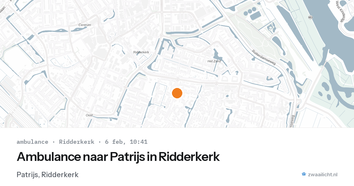Ambulance naar Patrijs in Ridderkerk — 6 feb 2026