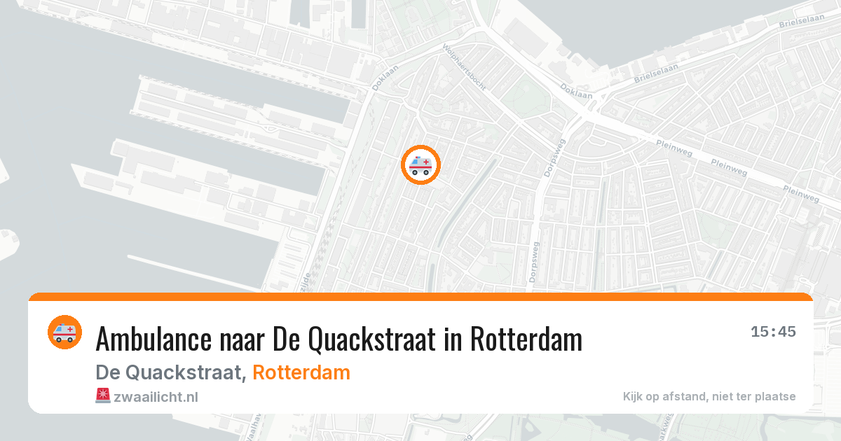 Ambulance naar De Quackstraat in Rotterdam — 2 aug 2026