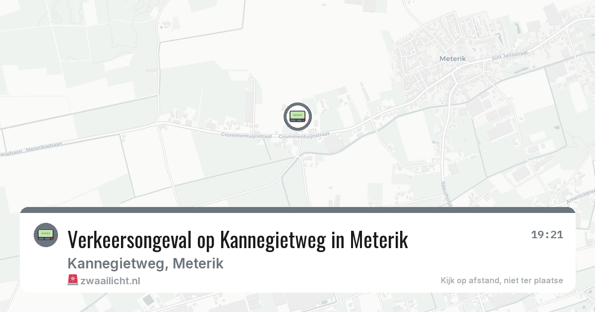 Verkeersongeval op Kannegietweg in Meterik — 8 mei 2026