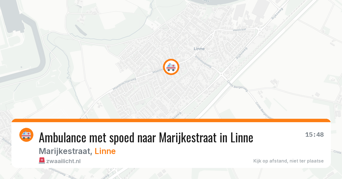 Ambulance met spoed naar Marijkestraat in Linne — 15 feb 2026