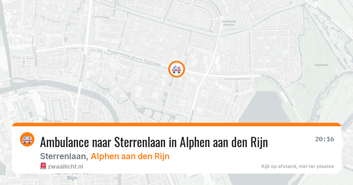 Ambulance naar Sterrenlaan in Alphen aan den Rijn — 24 jun 2026