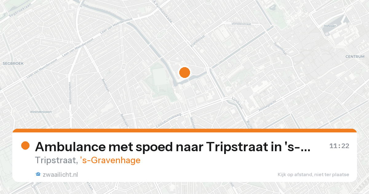 Ambulance met spoed naar Tripstraat in 's-Gravenhage — 16 aug 2026
