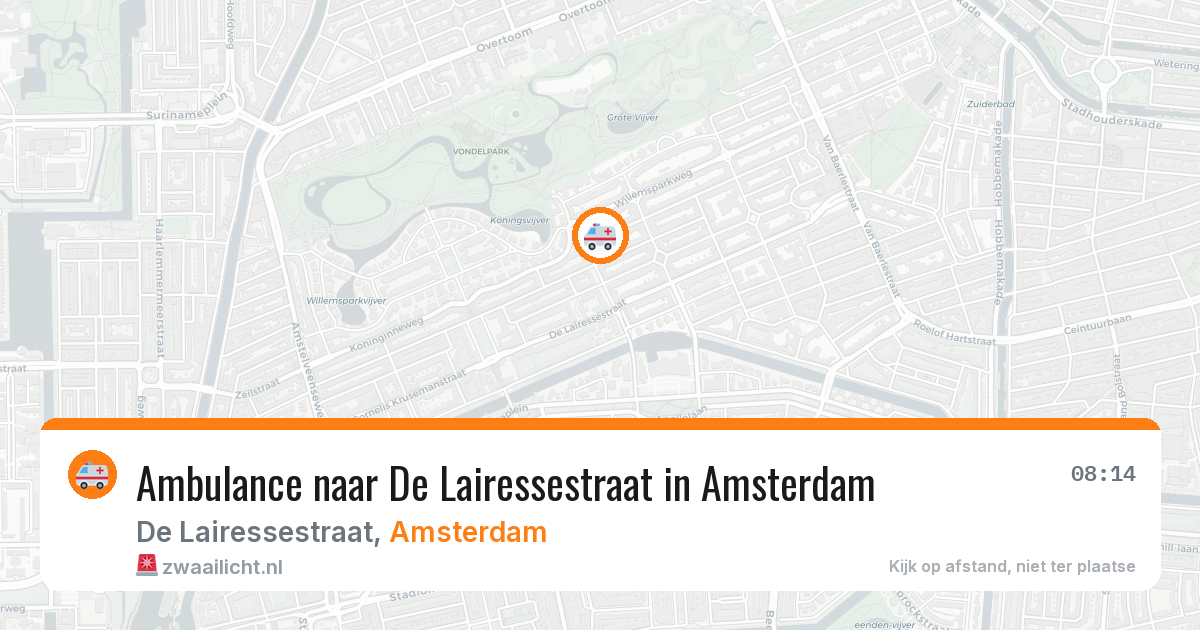 Ambulance naar De Lairessestraat in Amsterdam — 9 jun 2026