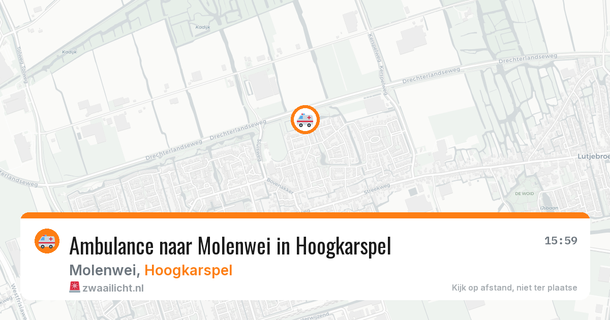 Ambulance naar Molenwei in Hoogkarspel — 12 jul 2026