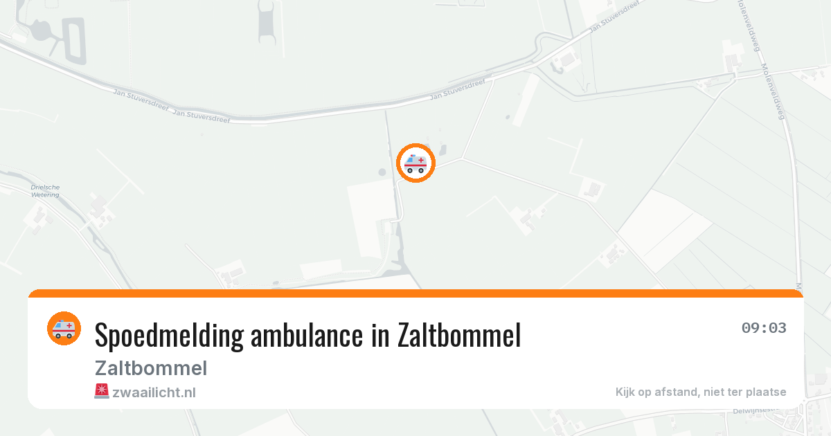 Spoedmelding ambulance in Zaltbommel — 30 mei 2026