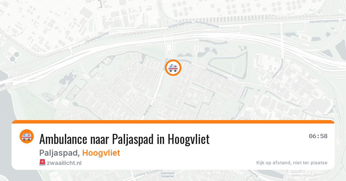 Ambulance naar Paljaspad in Hoogvliet — 16 jul 2026