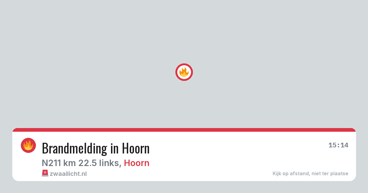 Brandmelding in Hoorn — 20 apr 2026