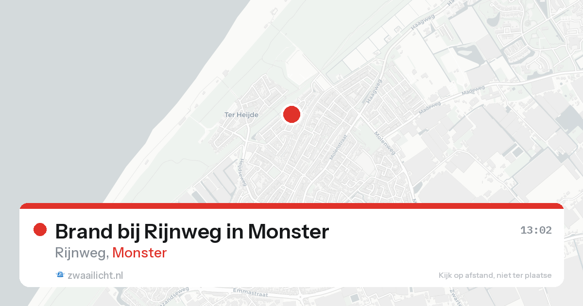 Brand bij Rijnweg in Monster — 19 aug 2026
