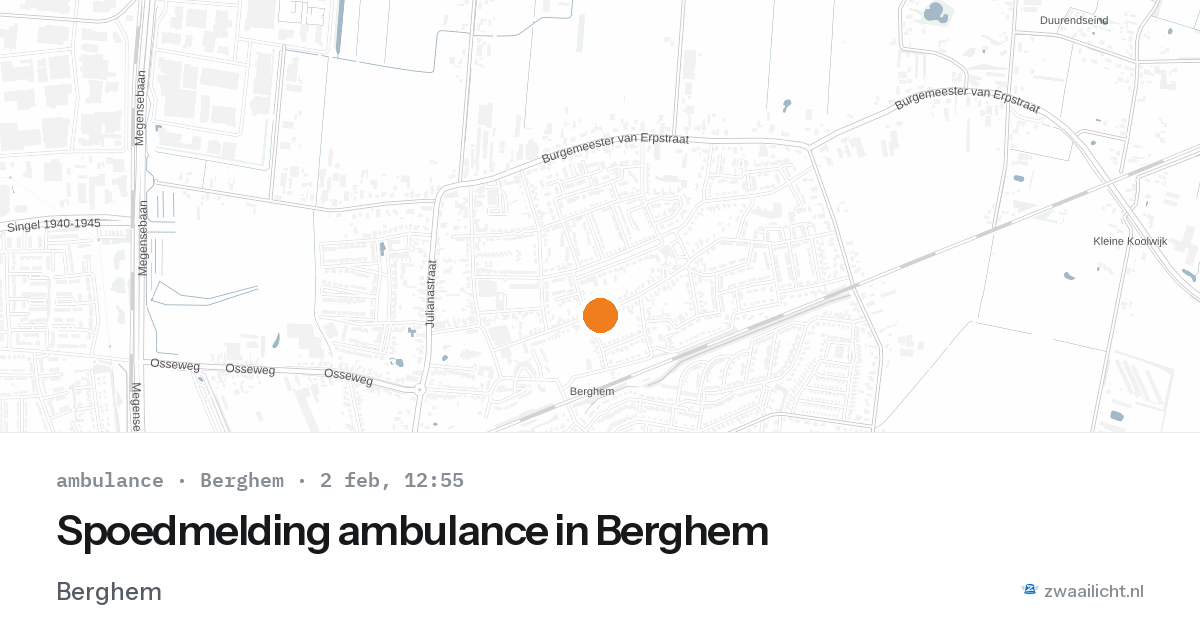 Spoedmelding ambulance in Berghem — 2 feb 2026