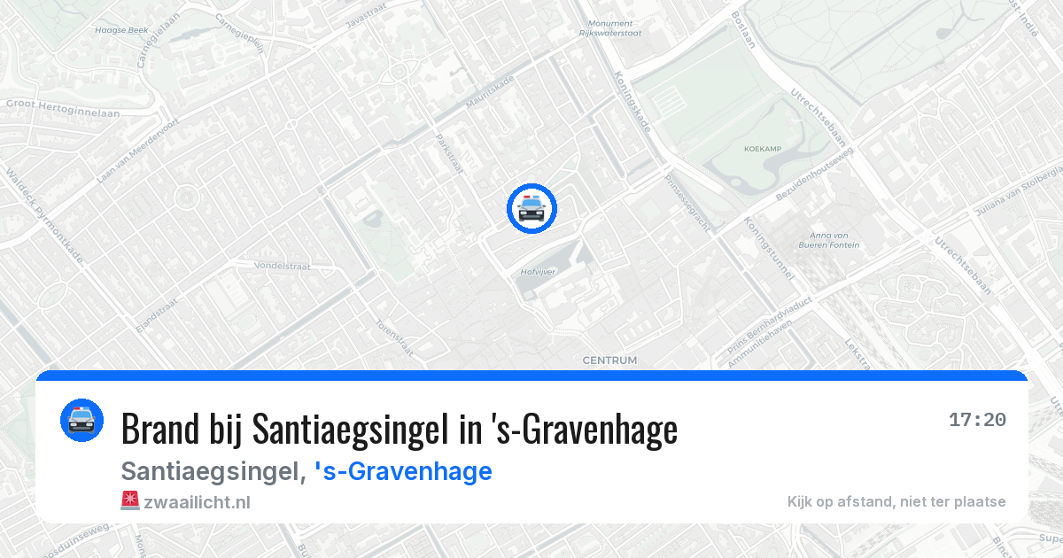 Brand bij Santiaegsingel in 's-Gravenhage — 20 jun 2026