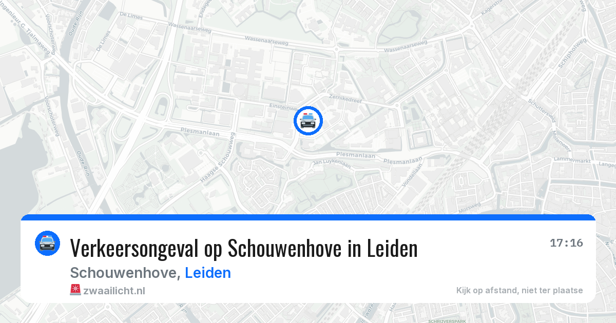 Verkeersongeval op Schouwenhove in Leiden — 7 apr 2026