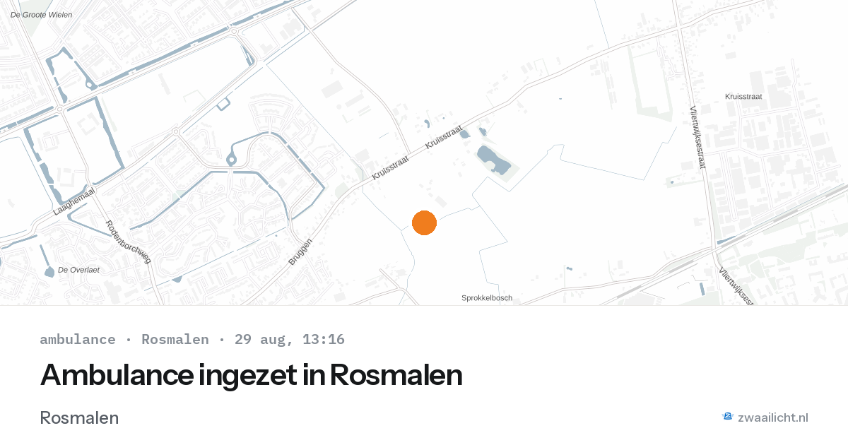 Ambulance ingezet in Rosmalen — 29 aug 2026