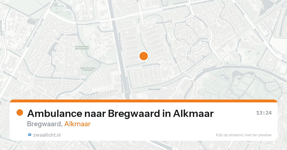 Ambulance naar Bregwaard in Alkmaar — 24 aug 2026