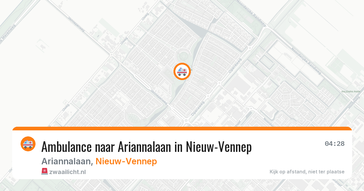 Ambulance naar Ariannalaan in Nieuw-Vennep — 31 jul 2026