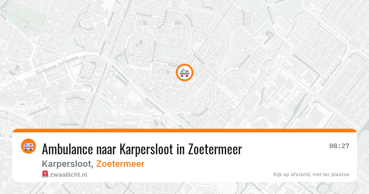 Ambulance naar Karpersloot in Zoetermeer — 3 aug 2026