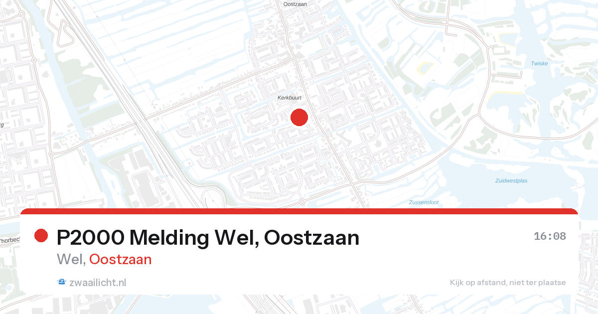 P2000 Melding Wel, Oostzaan — 27 aug 2026