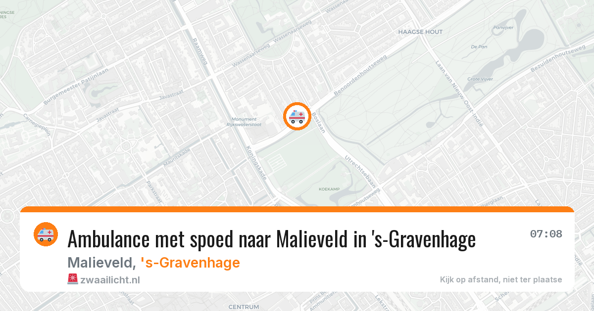Ambulance met spoed naar Malieveld in 's-Gravenhage — 24 mei 2026