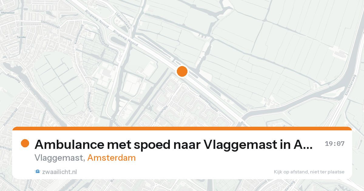 Ambulance met spoed naar Vlaggemast in Amsterdam — 18 aug 2026