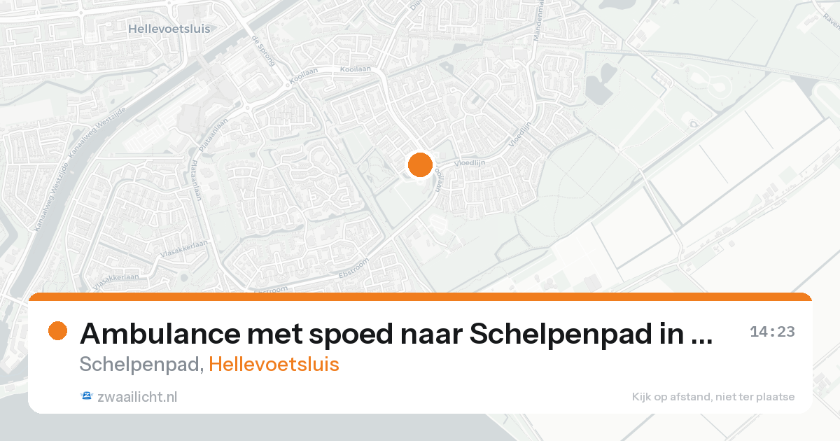 Ambulance met spoed naar Schelpenpad in Hellevoetsluis — 17 aug 2026