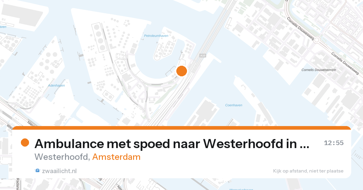 Ambulance met spoed naar Westerhoofd in Amsterdam — 27 aug 2026