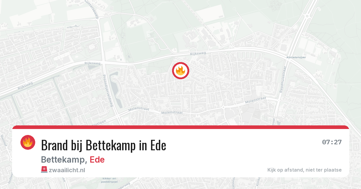 Brand bij Bettekamp in Ede — 6 mei 2026