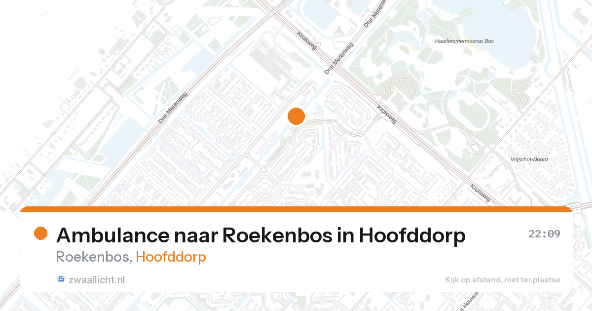 Ambulance naar Roekenbos in Hoofddorp — 26 aug 2026