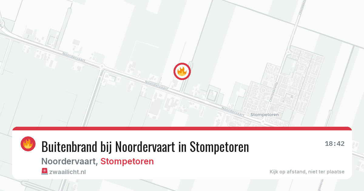 Buitenbrand bij Noordervaart in Stompetoren — 27 mei 2026