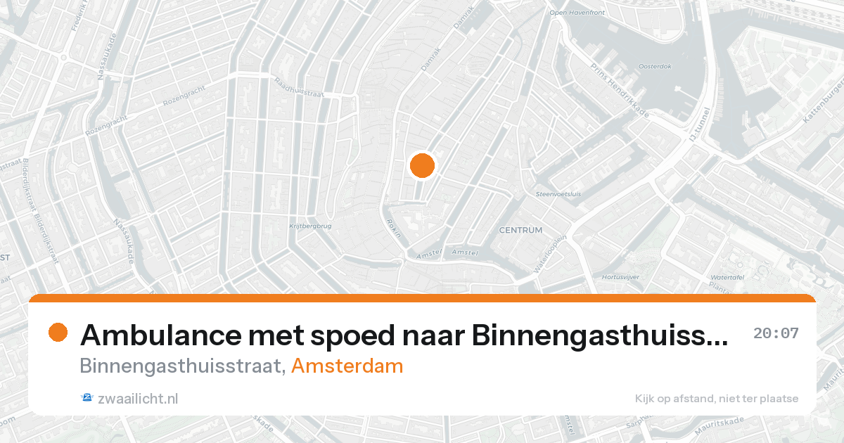 Ambulance met spoed naar Binnengasthuisstraat in Amsterdam — 21 aug 2026