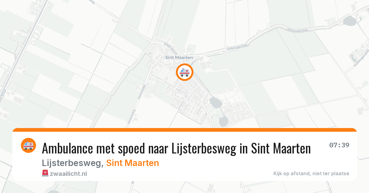 Ambulance met spoed naar Lijsterbesweg in Sint Maarten — 24 mei 2026