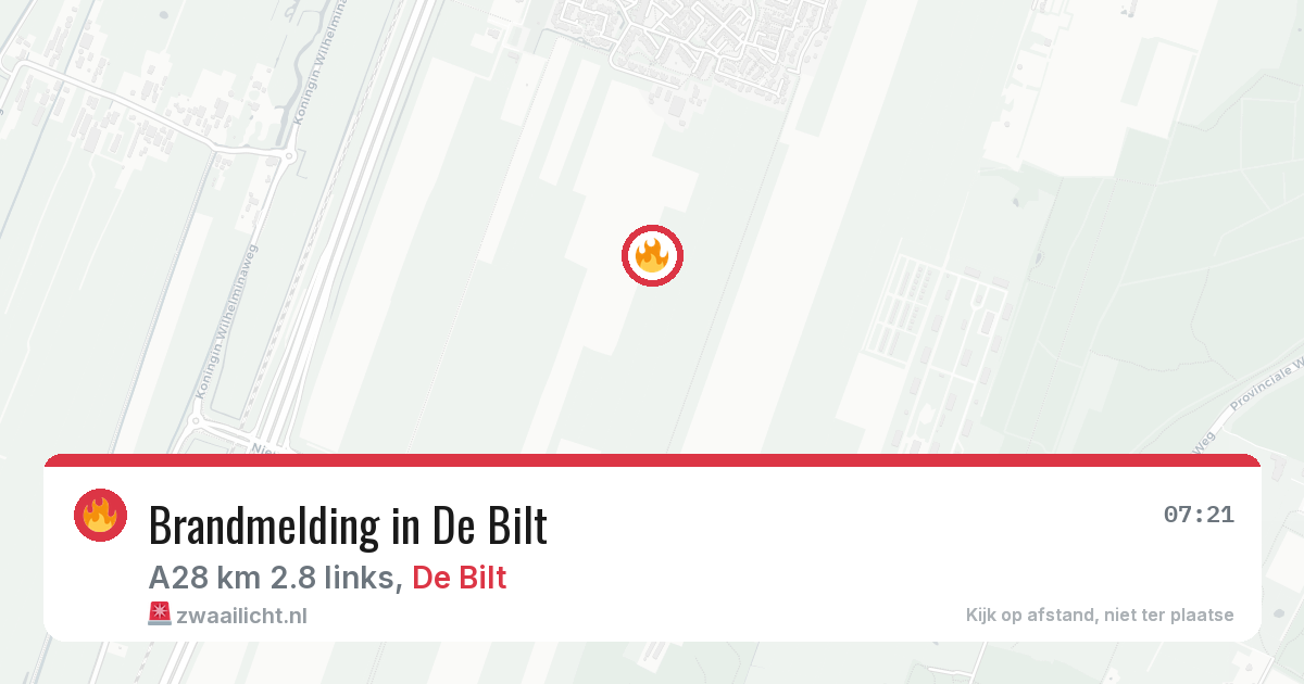 Brandmelding in De Bilt — 18 jun 2026