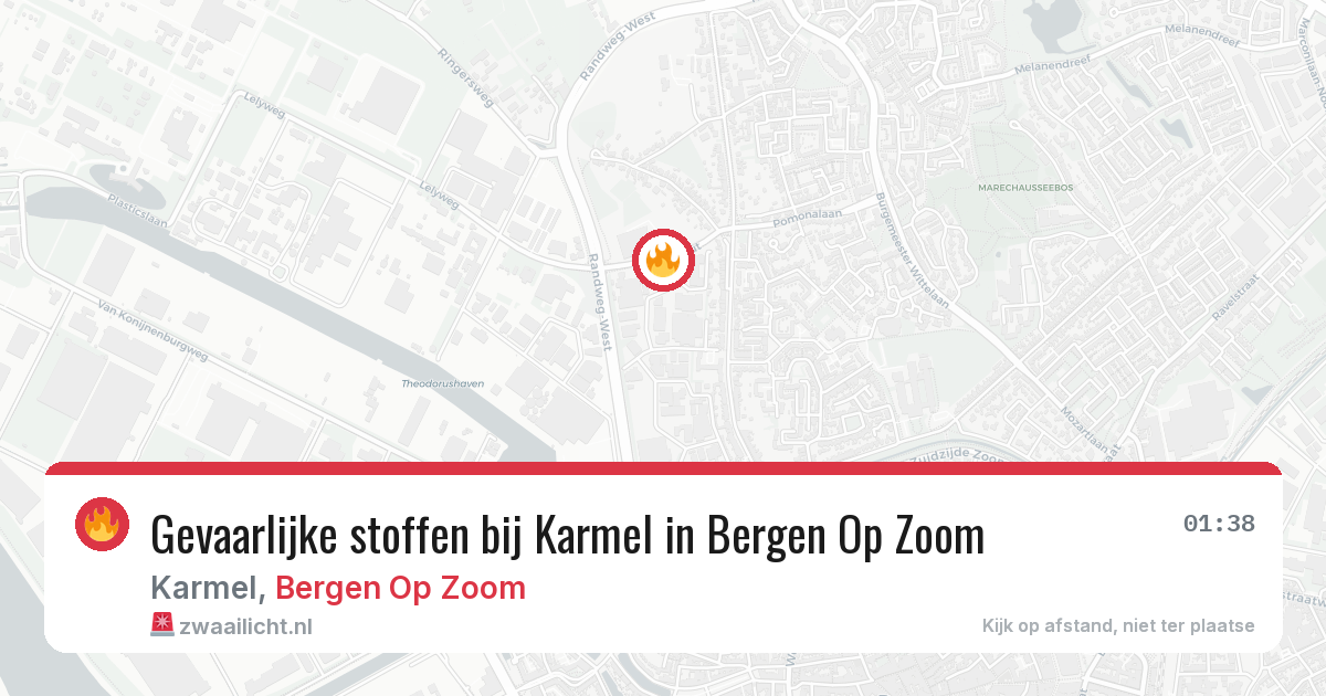Gevaarlijke stoffen bij Karmel in Bergen Op Zoom — 29 jul 2026