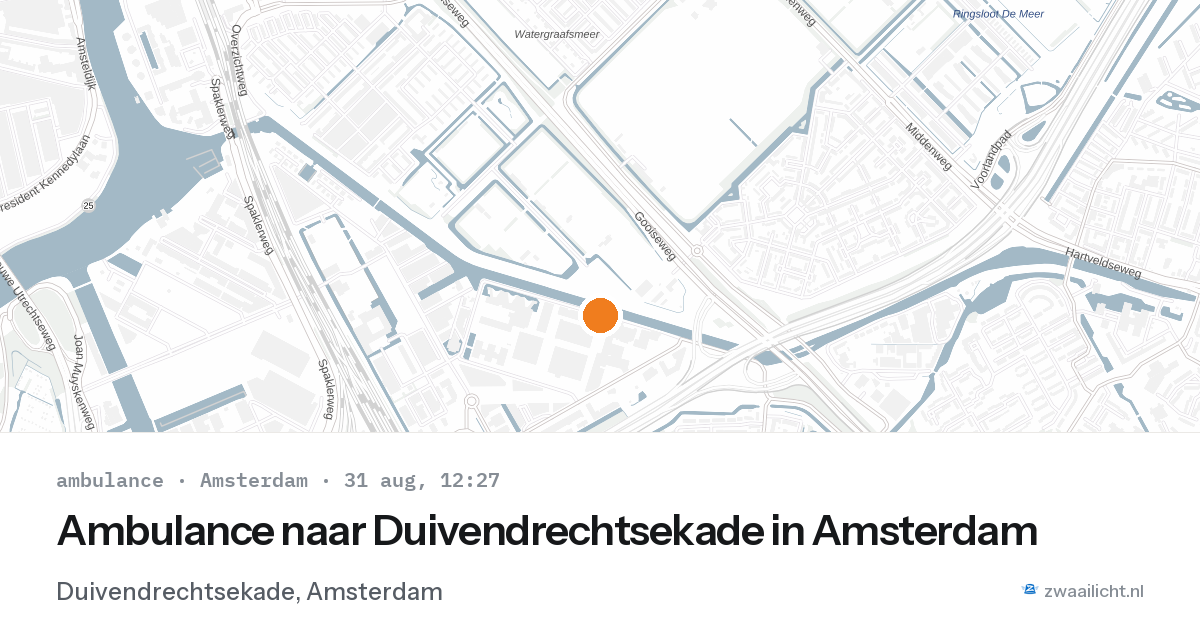 Ambulance naar Duivendrechtsekade in Amsterdam — 31 aug 2026