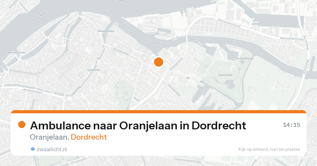 Ambulance naar Oranjelaan in Dordrecht — 15 aug 2026