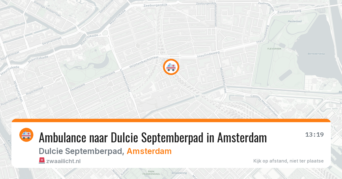 Ambulance naar Dulcie Septemberpad in Amsterdam — 5 jun 2026