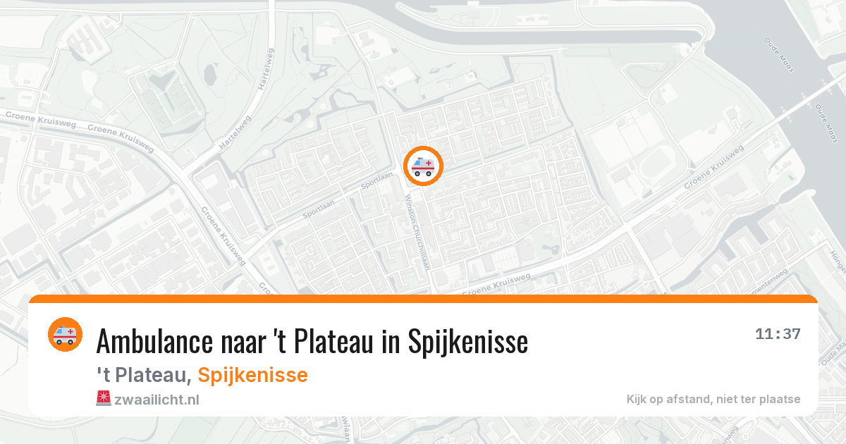 Ambulance naar 't Plateau in Spijkenisse — 11 aug 2026