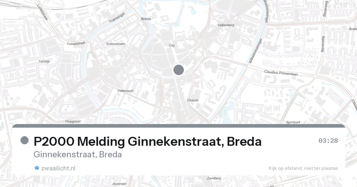 P2000 Melding Ginnekenstraat, Breda — 27 aug 2026