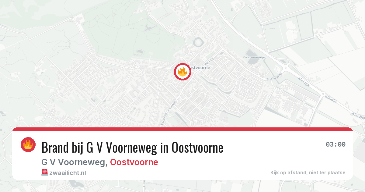Brand bij G V Voorneweg in Oostvoorne — 17 jun 2026