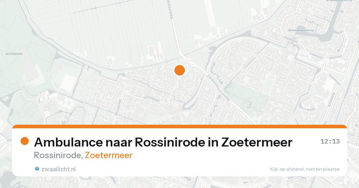 Ambulance naar Rossinirode in Zoetermeer — 21 aug 2026