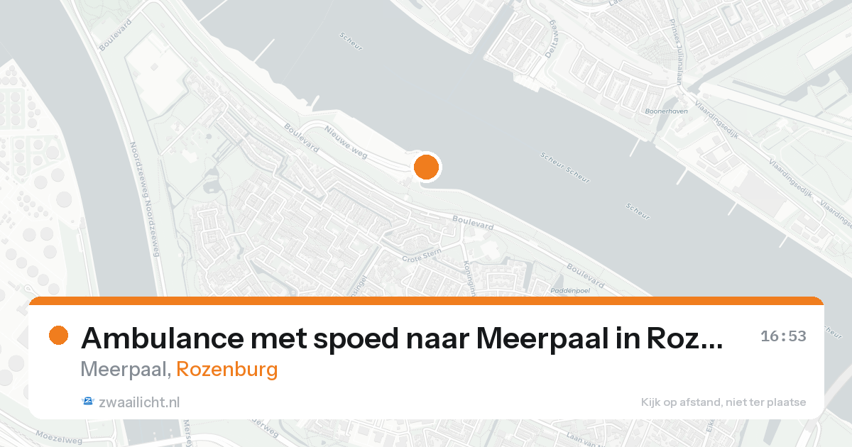 Ambulance met spoed naar Meerpaal in Rozenburg — 15 aug 2026