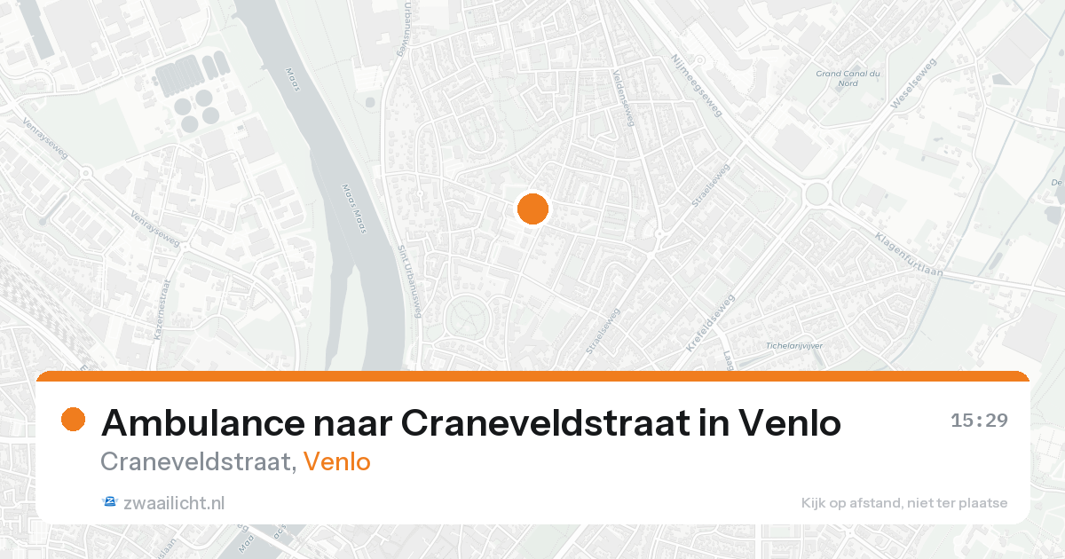 Ambulance naar Craneveldstraat in Venlo — 22 aug 2026