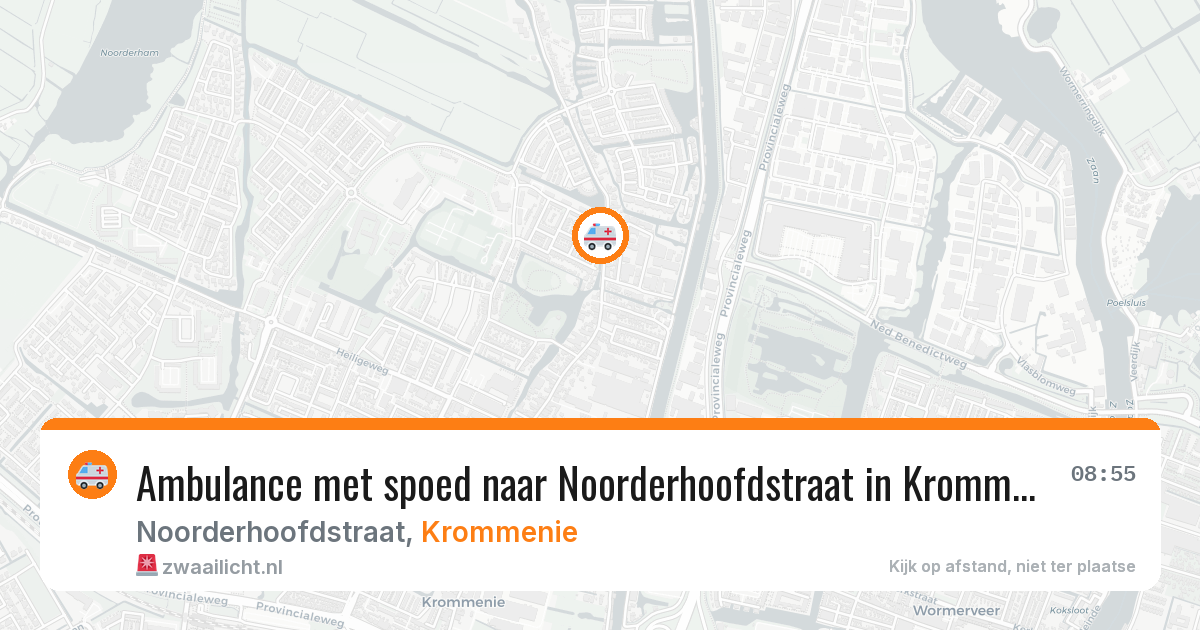 Ambulance met spoed naar Noorderhoofdstraat in Krommenie — 10 jul 2026