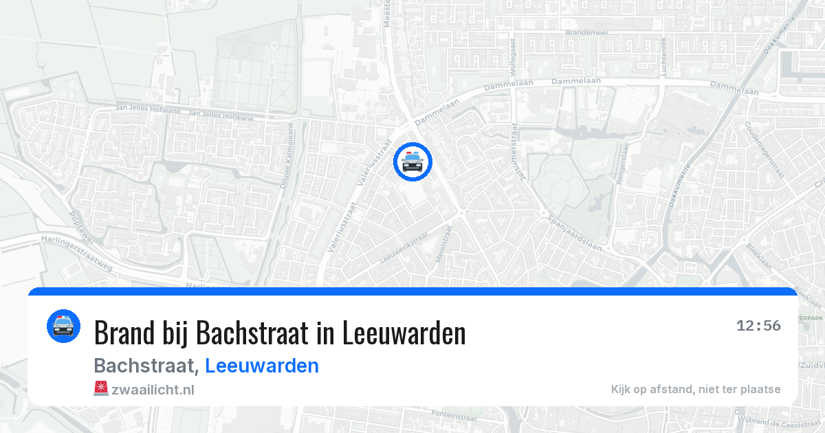 Brand bij Bachstraat in Leeuwarden — 21 jun 2026