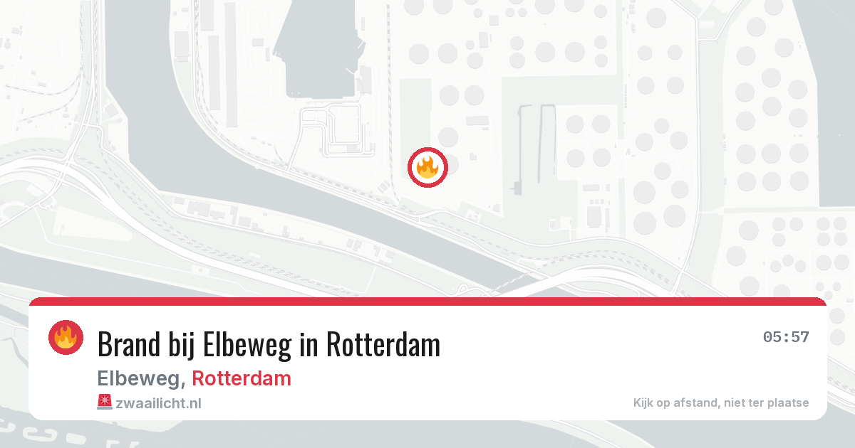 Brand bij Elbeweg in Rotterdam — 25 mrt 2026