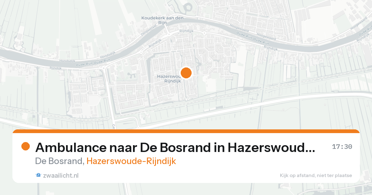 Ambulance naar De Bosrand in Hazerswoude-Rijndijk — 20 aug 2026
