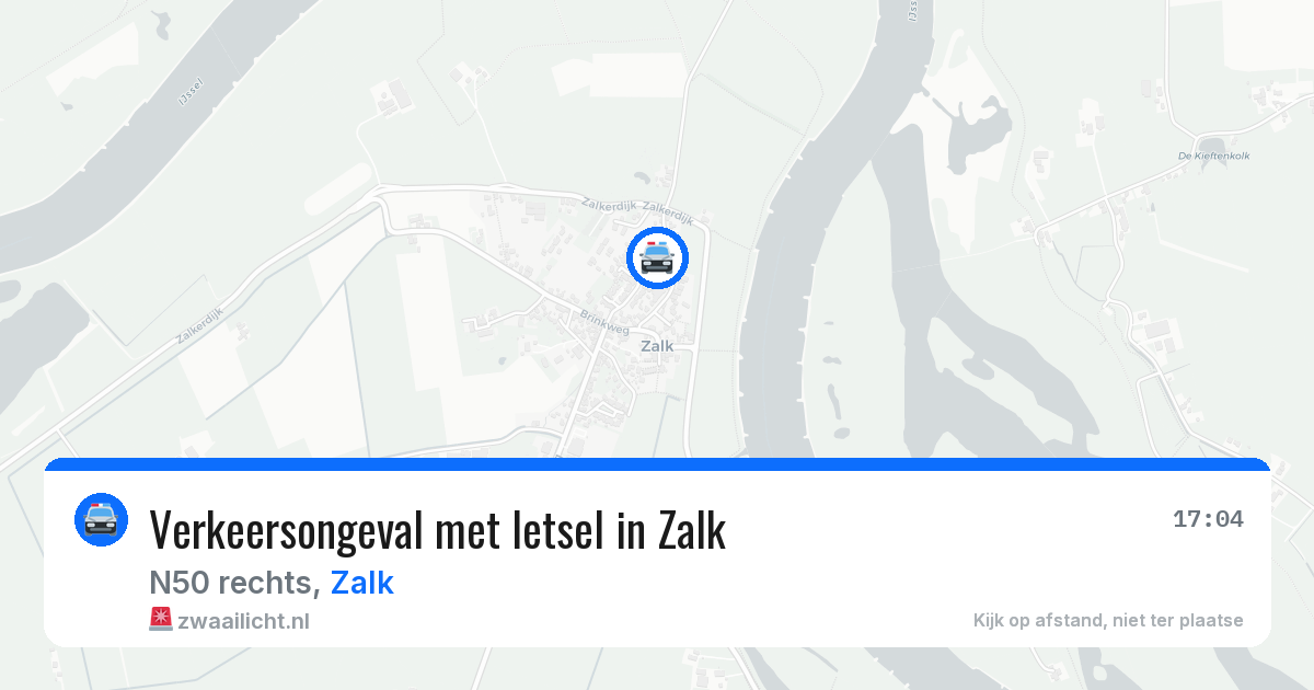 Verkeersongeval met letsel in Zalk — 22 apr 2026